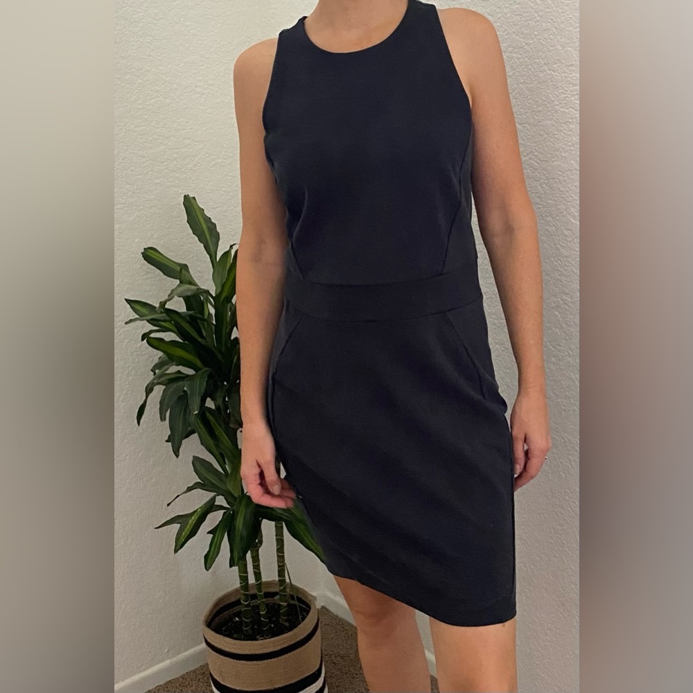 Toad&Co. Black “Transita” knit casual dress.  Size Medium.